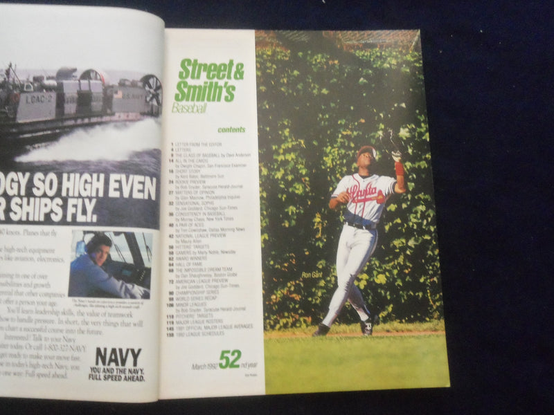 1992 STREET AND SMITH'S BASEBALL MAGAZINE - THE CLASS OF BASEBALL - SP 1523Q