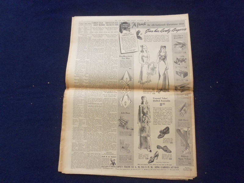 1941 DEC 19 NEW YORK TIMES - U.S SUBMARINES BLAST TRANSPORT AND WARSHIP- NP 6484