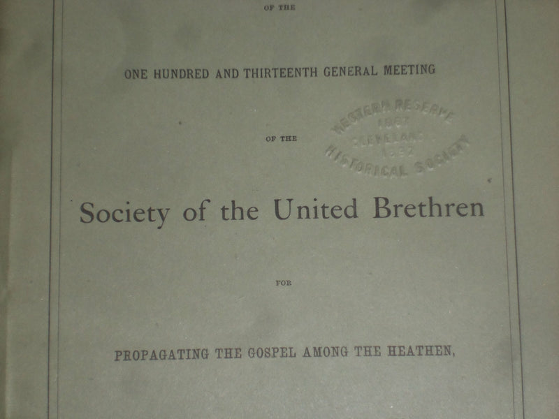 1887-1890 UNITED BRETHREN SOCIETY PROCEDINGS BOOKLET - LOT OF 5 - O 226B