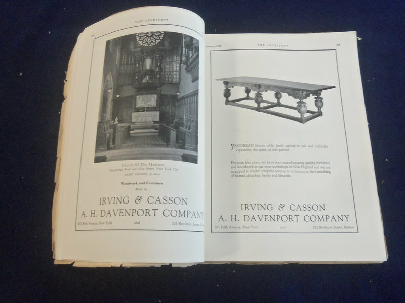 1930 JANUARY THE ARCHITECT MAGAZINE - NICE COVER, MANY PLATES & PHOTOS - ST 7276