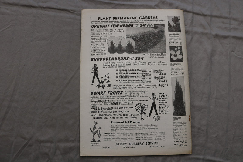 1947 SEP 1 HORTICULTURE ILLUSTRATED MAGAZINE - NICE SCENERY COVER - ST 1014Q