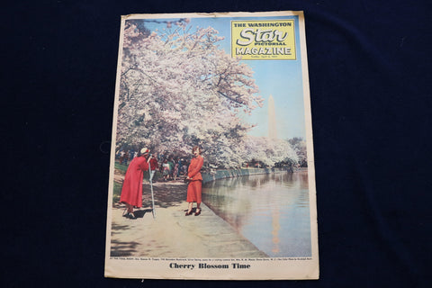 1952 APR 6 WASHINGTON STAR PICTORIAL MAGAZINE - CHERRY BLOSSOM COVER - E 23311