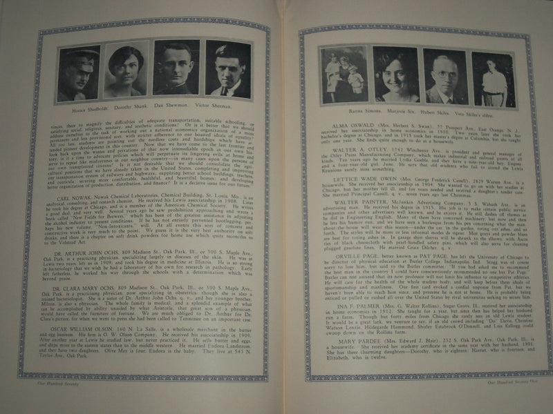 1926 THE LEWIS INSTITUTE OF CHICAGO ANNUAL YEARBOOK - ILLINOIS - PHOTOS - YB 416