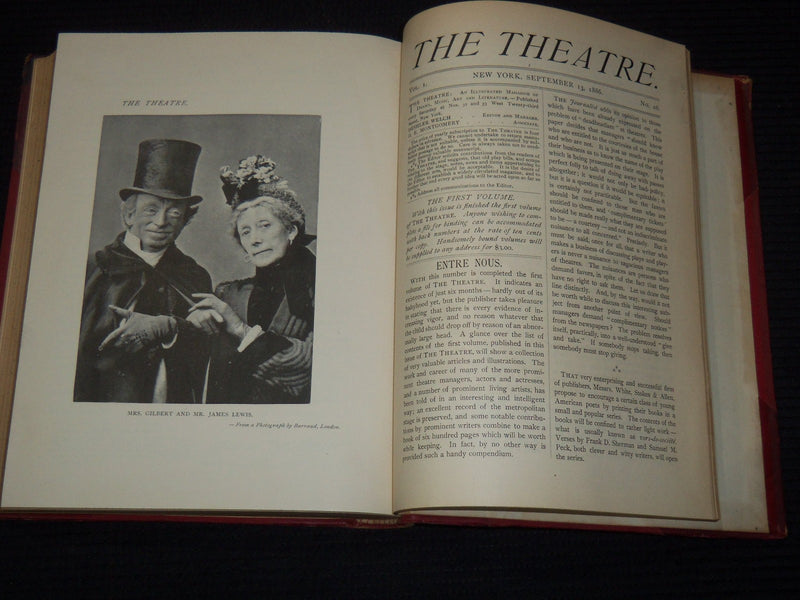 1886 MARCH-SEPTEMBER THE THEATRE ILLUSTRATED MAGAZINE BOUND VOLUME - KD 3806O
