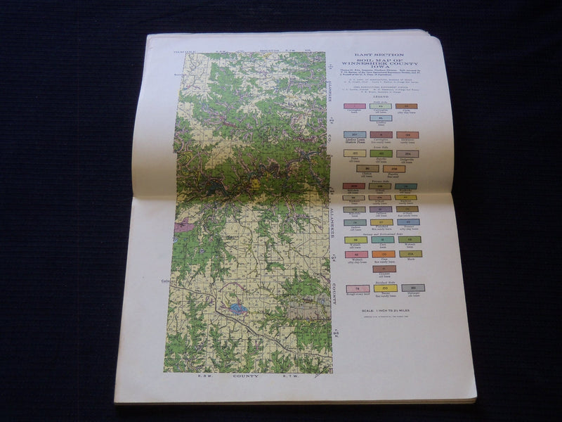 1928 JUNE SOIL SURVEY OF IOWA WINNESHIEK REPORT NO. 52 - AMES IOWA - J 7235