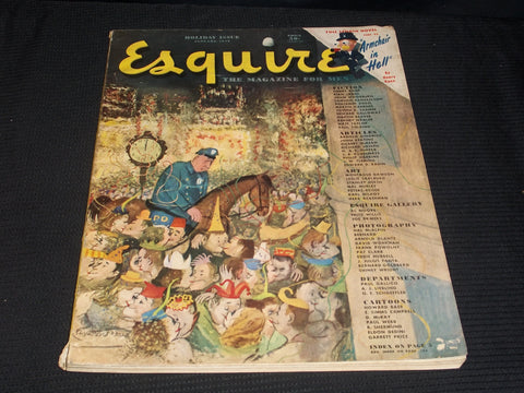 1948 JANUARY ESQUIRE MAGAZINE - VERY NICE ILLUSTRATED FRONT COVER - E 5126