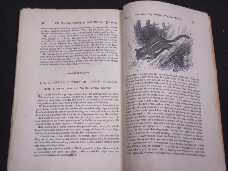 1869 OUR YOUNG FOLKS ILLUSTRATED MAGAZINE LOT OF 11 - GREAT STORIES - WR 10