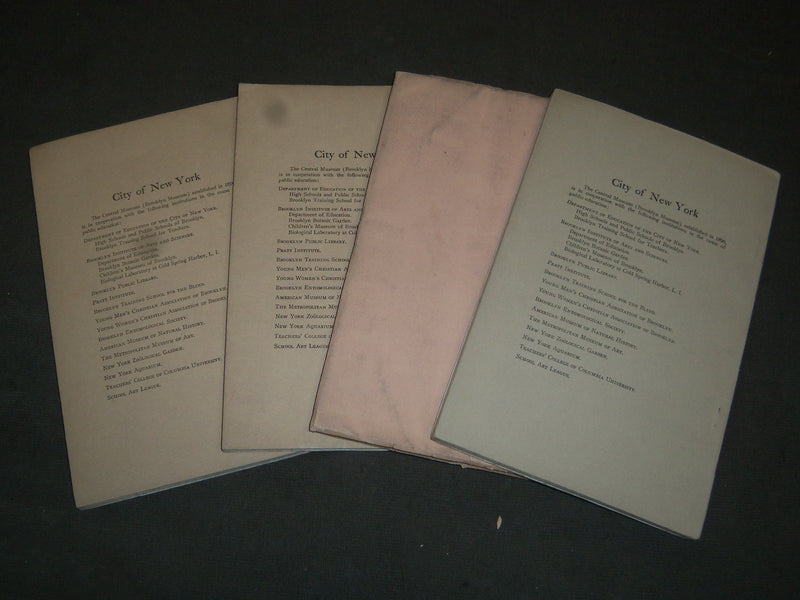 1931-1936 MUSEUMS OF THE BROOKLYN INSTITUTE REPORTS LOT OF 4 - O 1693