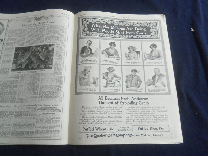 1912 JULY WOMAN'S WORLD MAGAZINE - NICE ILLUSTRATED COVER - SP 6749G