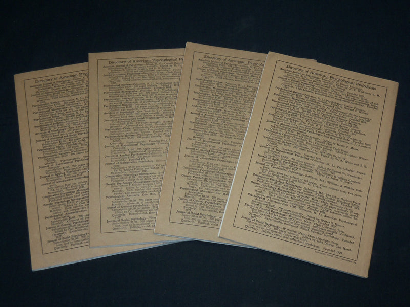 1932-1933 THE PSYCHOLOGICAL CLINIC JOURNAL MAGAZINE LOT OF 4 - WR 572M