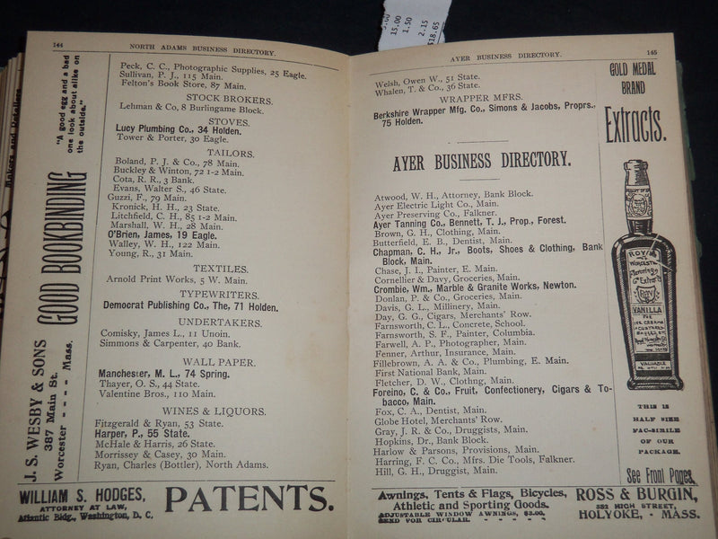 1901-1902 JOHNSON'S BUSINESS & PROFESSIONAL DIRECTORY - WORCESTER - KD 5523C