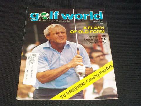 1984 JANUARY 27 GOLF WORLD MAGAZINE - ARNOLD PALMER FRONT COVER - E 6848