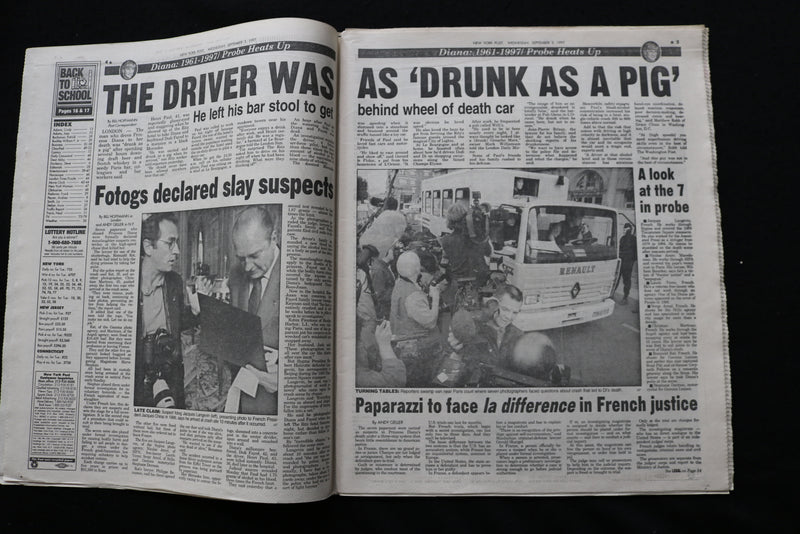 1997 SEPTEMBER 3 NEW YORK POST NEWSPAPER -PRINCESS DIANA'S DEFIANT SON - NP 8920