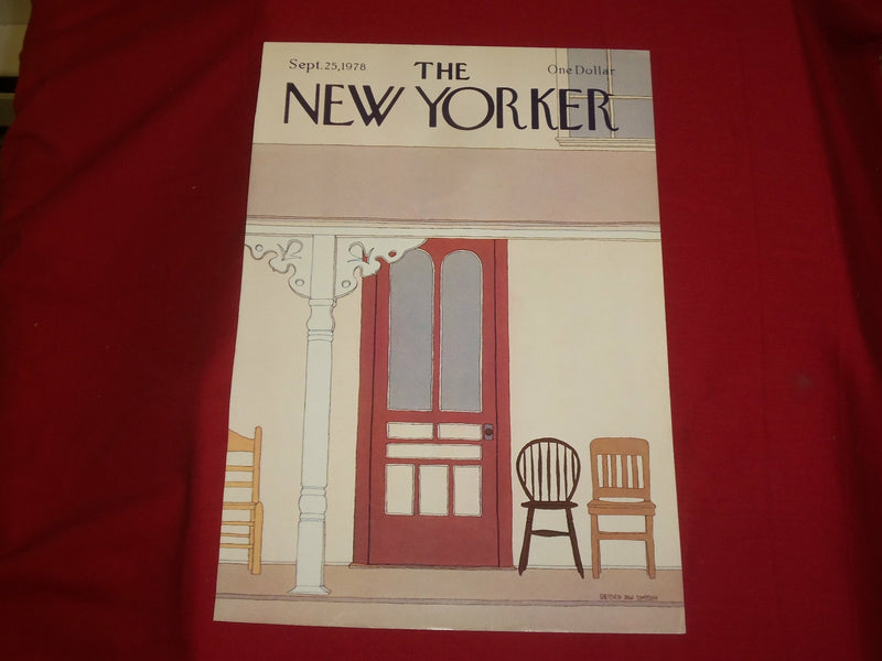 1978 SEPTEMBER 25 NEW YORKER MAGAZINE FRONT COVER ONLY - GREAT ART FOR FRAMING