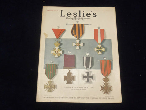 1916 SEPTEMBER 28 LESLIE'S WEEKLY MAGAZINE - EMBLEMS OF VALOR - ST 6119