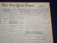 1920 JUNE 28 NEW YORK TIMES - MURPHY DROPS COX, MAY GO TO M'ADOO - NT 9118
