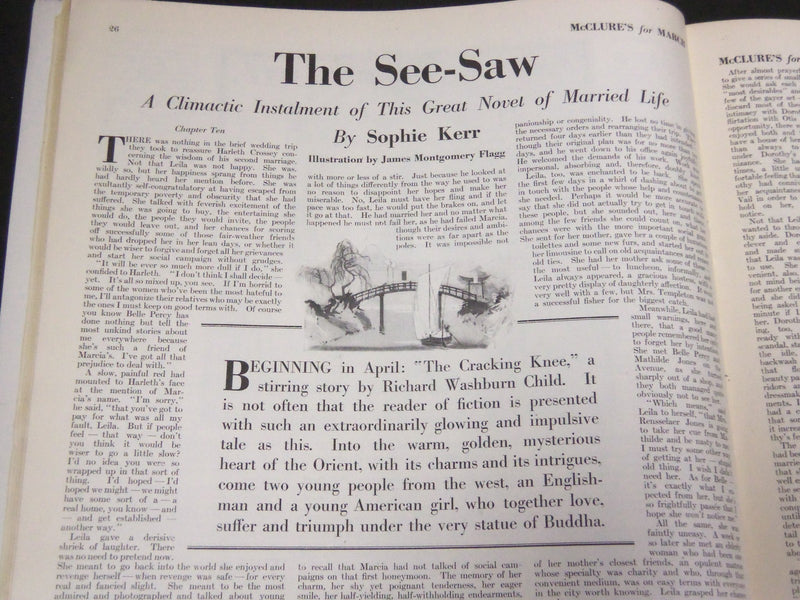 1919 MARCH MCCLURE'S MAGAZINE - NEYSA MCMEIN COVER - J. M. FLAGG - ST 6943