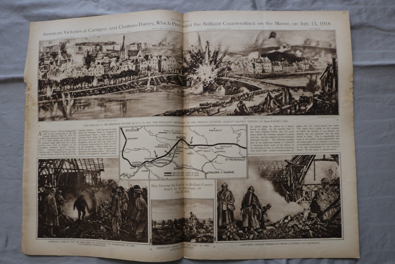 1918 JULY 25 MID-WEEK PICTORIAL MAGAZINE SECTION - FRENCH CALVARY - NP 9233