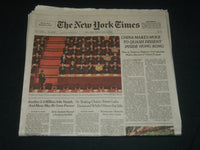 2020 MAY 22 NEW YORK TIMES - CHINA MAKES MOVE TO QUASH DISSENT INSIDE HONG KONG