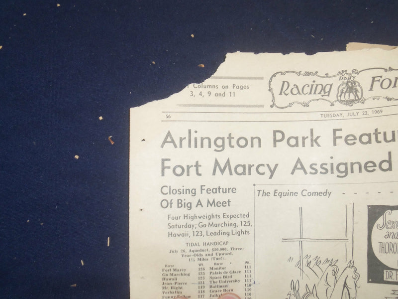 1969 JULY 22 THE DAILY RACING FORM -GREAT COHOES JUSTIFIES 1-2 BACKING -NP 2534C