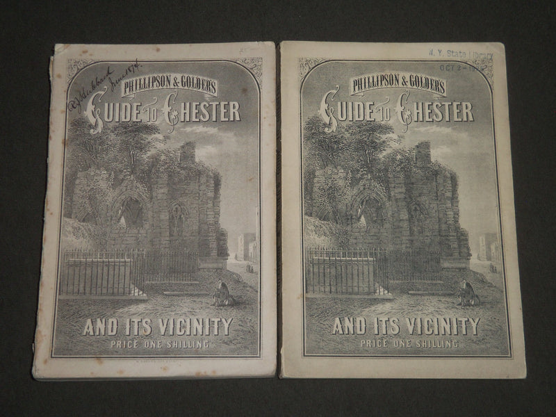 1874 PHILLIPSON & GOLDERS GUIDE TO CHESTER AND ITS VICINITY LOT OF 2 - J 2496