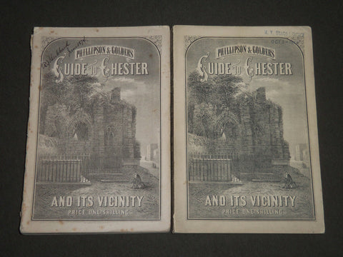 1874 PHILLIPSON & GOLDERS GUIDE TO CHESTER AND ITS VICINITY LOT OF 2 - J 2496