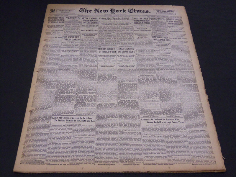 1930 MAY 14 NEW YORK TIMES - GETTLE HUNTED IN GANG HIDEOUTS - NT 4197