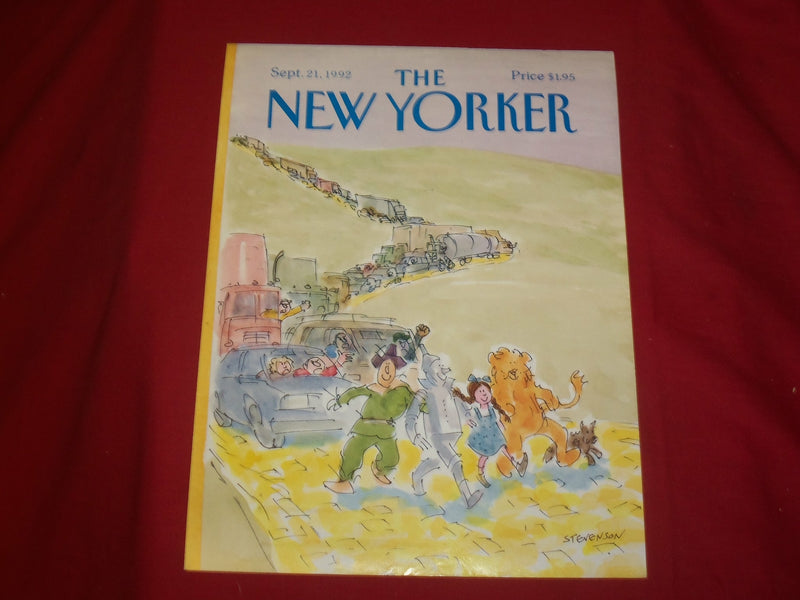 1992 SEPTEMBER 21 NEW YORKER MAGAZINE FRONT COVER ONLY - GREAT ART FOR FRAMING