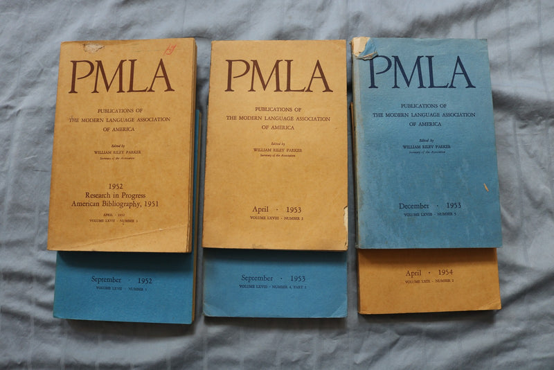 1952-1954 PMLA PUBLICATIONS - LOT OF 6 - O 3891