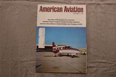 1968 SEP 2 AMERICAN AVIATION MAGAZINE - VTOL BUSINESS JET COVER - B 1141F