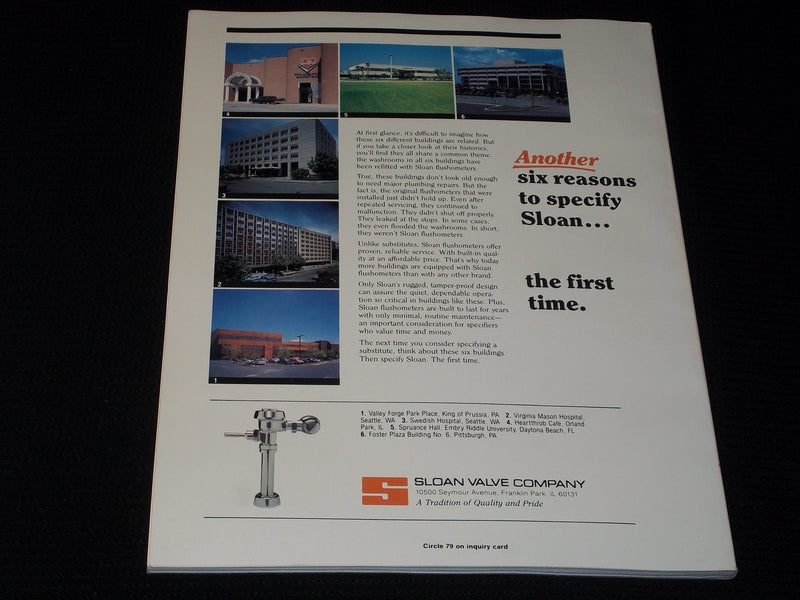 1989 JANUARY ARCHITECTURAL RECORD MAGAZINE - CITY HALLS NICE FRONT COVER - E 948
