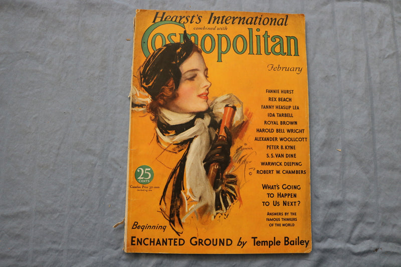 1933 FEBRUARY COSMOPOLITAN MAGAZINE -HARRISON FISHER COVER- GREAT ADS - ST 1001V