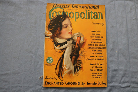 1933 FEBRUARY COSMOPOLITAN MAGAZINE -HARRISON FISHER COVER- GREAT ADS - ST 1001V