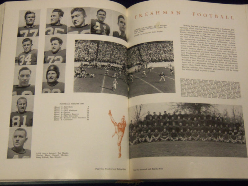 1941 RECENSIO MIAMI UNIVERSITY YEARBOOK - OXFORD OHIO - GREAT PHOTOS - YB 674