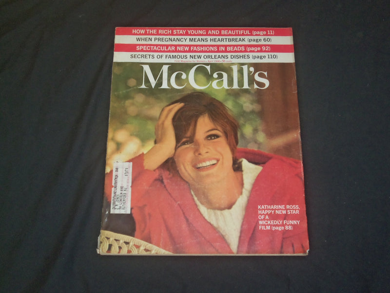 1968 APRIL MCCALL'S MAGAZINE - KATHERINE ROSS COVER - B 1073