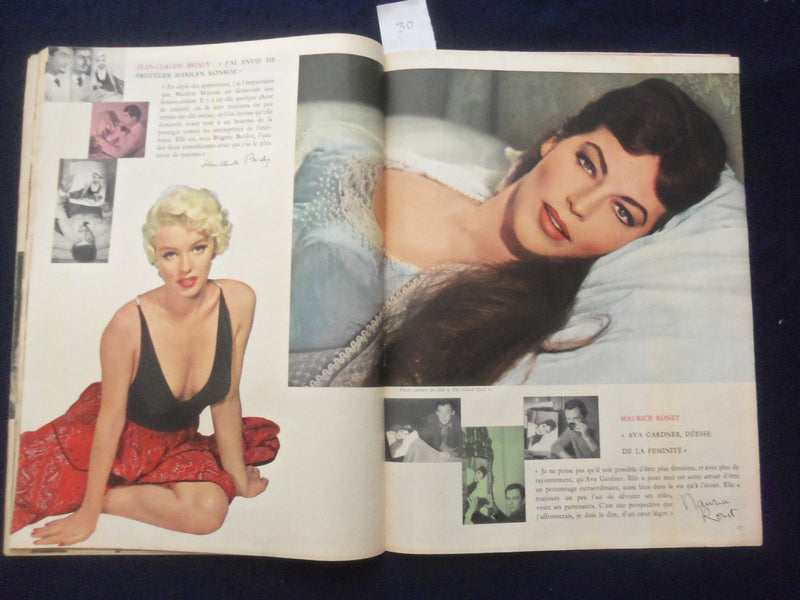 1958 OCT 9 CINEMONDE SPECIAL MAGAZINE-BRIDGET BARDOT COVER -M. MONROE - SP 4868J