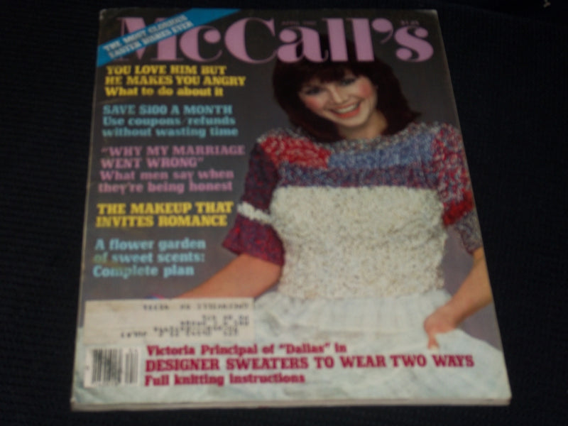 1982 APRIL MCCALL'S MAGAZINE - VICTORIA PRINCIPAL FRONT COVER - E 597