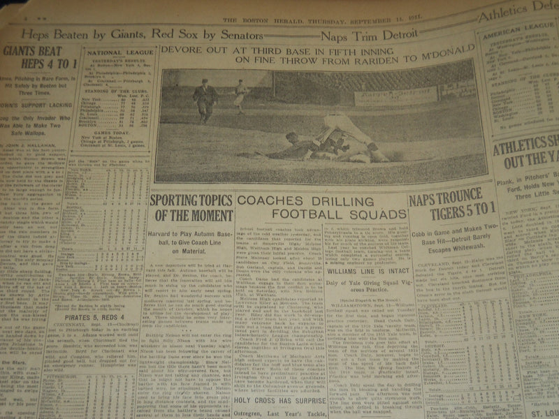 1911 SEPTEMBER 14 THE BOSTON HERALD - COAL WHARF FIRE IN SOUTH BOSTON - BH 313