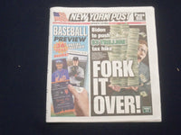 2021 MARCH 31 NEW YORK POST NEWSPAPER - BASEBALL PREVIEW SECTION - METS- YANKEES