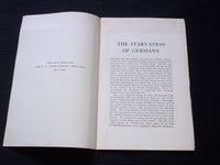 1917 THE STARVATION OF GERMANY SOFTCOVER BOOK BY J. W. HEADLAM - J 7144