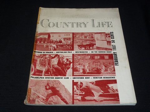 1937 FEBRUARY COUNTRY LIFE MAGAZINE - VERY NICE FRONT COVER - E 4540