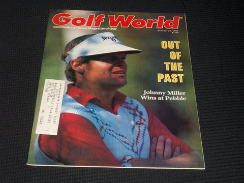 1987 FEBRUARY 6 GOLF WORLD MAGAZINE - JOHNNY MILLER FRONT COVER - E 5531A