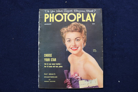 1952 AUGUST PHOTOPLAY MAGAZINE - ESTHER WILLIAMS COVER - E 17554