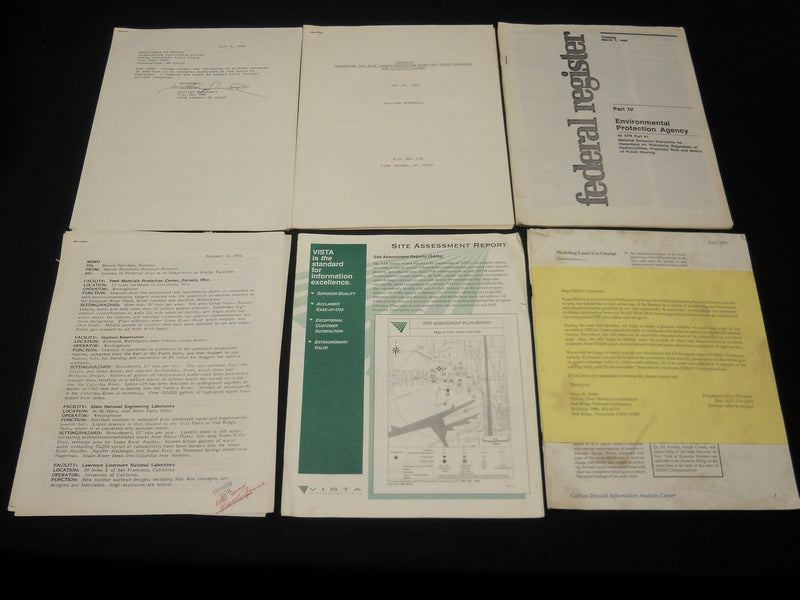 1980'S-1990'S ENVIRONMENAL LITERATURE LOT OF REPORTS - O 2540