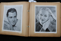 1930'S FABULOUS MOVIE STARS PUBLICITY PHOTOS SCRAPBOOK - E 24932