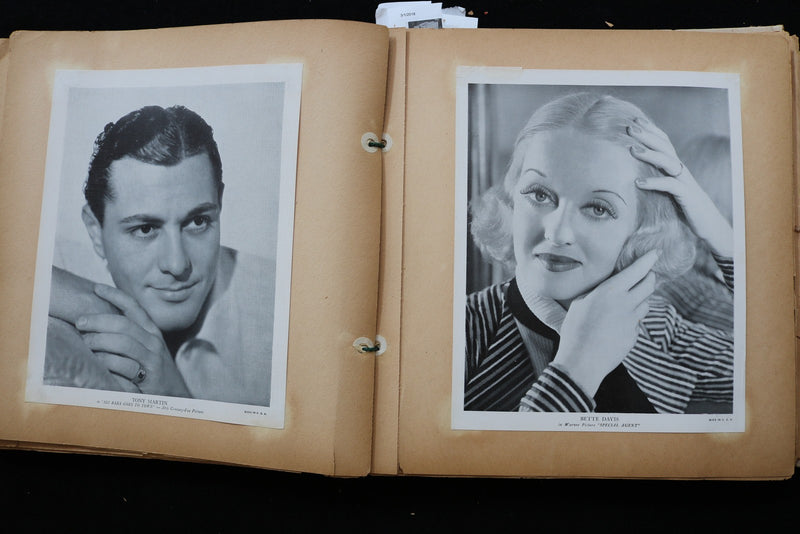 1930'S FABULOUS MOVIE STARS PUBLICITY PHOTOS SCRAPBOOK - E 24932