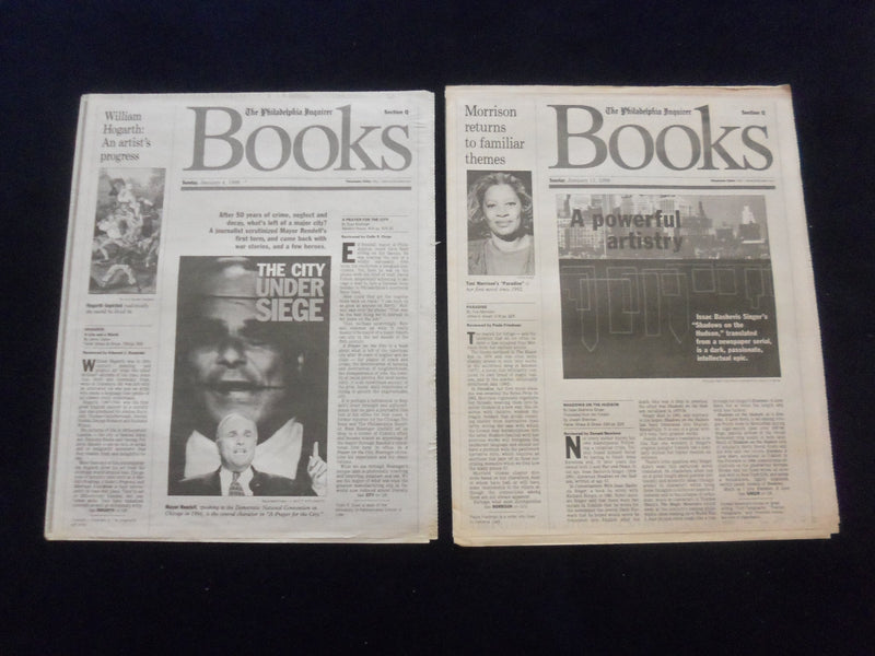 1997-1998 THE PHILADELPHIA INQUIRER SUNDAY BOOKS SECTION - LOT OF 14 - NP 6219