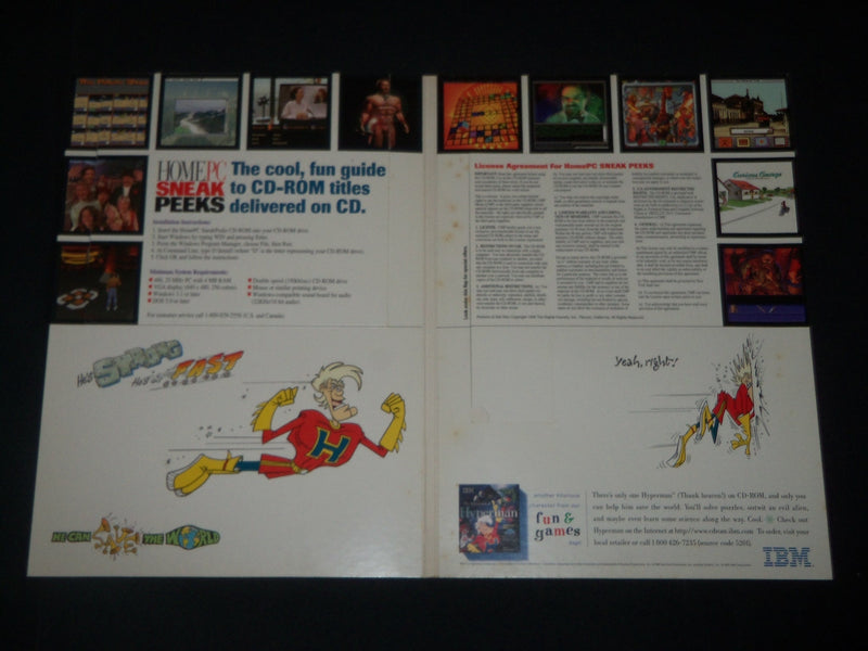 1995 WINTER HOME PC SNEAK PEEKS PREVIEW TODAY'S HOTTESTS CD-ROMS - RC 1325