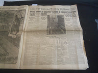 1916 CHICAGO SUNDAY TRIBUNE NEWSPAPER - 130,214 MARCH IN CITY'S PARADE - NP 5760