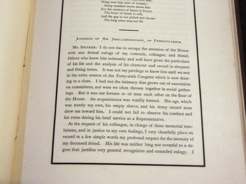 1881 EVARTS W. FARR MEMORIAL ADDRESS LIFE & CHARACTER BOOK - KD 4748